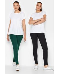 Long Tall Sally - Tall 2 Pack Stretch Cotton Leggings - Lyst