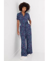 Joe Browns - Petite Molly Short Sleeve Zip Front Jumpsuit - Lyst