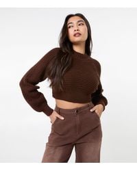 Pink Vanilla - High Neck Knitted Jumper - Lyst