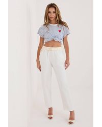 Love Lace - High Waisted Carrot Corduroy Pants With Pockets - Lyst
