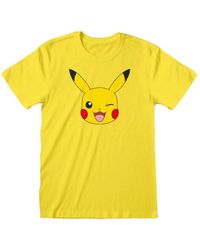 Pokemon - Pikachu Face T-shirt - Lyst
