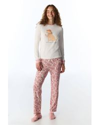 Penti - Kırık Countryside Dog Pattern Long Sleeve Pajama Top - Lyst