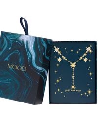 Mood - Gold Crystal Celestial Y-drop Necklace And Earring Set - Gift Boxed - Lyst