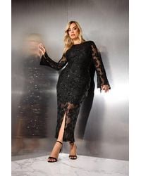Yours - Sequin Mesh Dress - Lyst