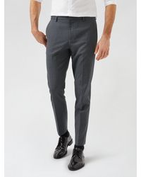 Burton - Mid Grey Skinny Fit Trousers With Polyest - Lyst