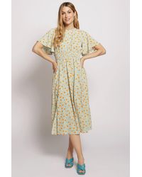 Cutie London - Floral Ruffle Sleeve Maxi Dress - Lyst