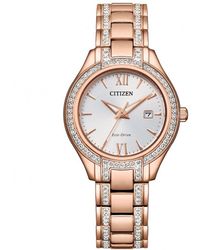 Citizen - Silhouette Crystal Plated Stainless Steel Classic Watch - Fe1233-52a - Lyst