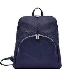 Sostter - Navy Small Pebbled Leather Backpack - Bxbnn - Lyst