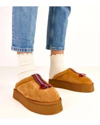 Love Lace - Covered Slip On Slippers With Colorful Insert Cozy Home Comfort - Lyst