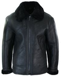 TruClothing - Sherling Sheepskin Cream B3 Pilot Jacket - Lyst