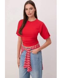 WOVCOR - Wardrobe Essentials Fitted Short Sleeve Stretch Knit T-Shirt - Lyst