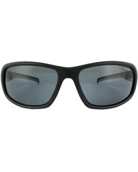 Polaroid - Sport Wrap Black & Grey Grey Polarized Sunglasses - Lyst