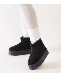 Love Lace - Snow Boots Slip On High Platform Comfort Round Toe Insulated - Lyst