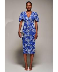 Jolie Moi - Angel Sleeve Mesh Bodycon Dress - Lyst