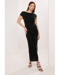 Star by Julien MacDonald - Velvet Draped Dress - Lyst