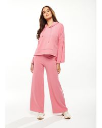 Liquorish - Oversized Hooded Sweatshirt With Front Pocket - Lyst