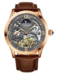 Stuhrling - Special Reserve Dual Time Automatic 44Mm Skeleton Watch - Lyst