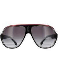 Carrera - Aviator Black Crystal White Red Dark Grey Gradient Sunglasses - Lyst