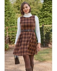 Joe Browns - Heritage Check Belted Mini Dress - Lyst