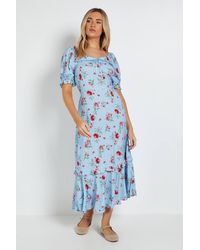 Dorothy Perkins - Lace Trim Collar Detail Midi Dress - Lyst