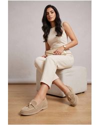 Miss Diva - Saskia Detail Flat Slip On Loafers - Lyst