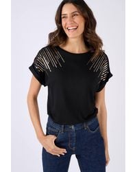 DAMART - Sequin Embellished T-Shirt Regular Fit - Lyst