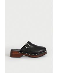 Warehouse - Real Leather Oversize Studded Clog - Lyst