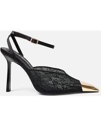 Public Desire - Edie Lace Court Toe Cap Detail Heel - Lyst
