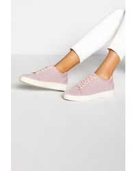 Faith - Pink Sparkle Kembo Lace Up Trainers - Lyst