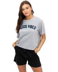 Sub_Urban Riot - Good Vibes Womens Boxy Cropped Slogan T-shirt - Lyst