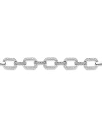 Jewelco London - Sterling Cz Pave Octagonal Link Bracelet 7.5" - Lyst