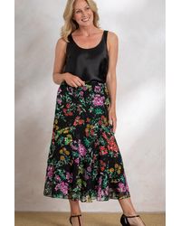 Anna Rose - Floral Print Bias Cut Midi Skirt - Lyst