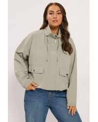 Yours - Lightweight Funnel Neck Jacket - Lyst