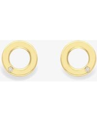 T.H.Baker - 9Ct Diamond Open Circle Stud Earrings 12325147264 - Lyst