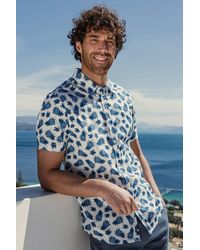 Threadbare - 'jaxx' Short Sleeve Pineapple Print Cotton Shirt - Lyst