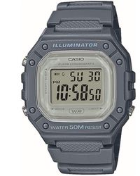 G-Shock - Grey Resin Plastic Digital Watch - W-218hc-2avef - Lyst