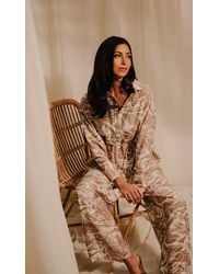 Little Mistress - Leaf Print Shirt - Lyst