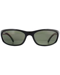 Ray-Ban - Wrap Black Green Polarized Sunglasses - Lyst