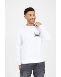 Brave Soul - Graphic Print Sweatshirt - Lyst