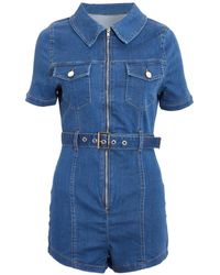 quiz denim playsuit