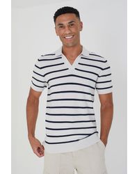 Brave Soul - 'cannes' Short Sleeve Knitted Polo Shirt - Lyst
