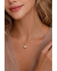 Lovii - French Elegance 14K-Plated Pearl Cup Pendant Necklace - Lyst