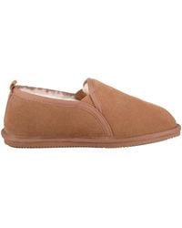 Absolute Footwear - Sheepskin Lined Suede Slipper With Elasticated Twin Gusset - Lyst