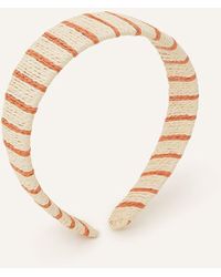 Accessorize - Stripe Raffia Headband - Lyst