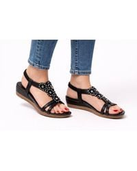 LARANGE - Diamanti Flowers Wedge Sandals - Lyst
