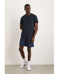 Burton - Blue Wide Stripe Smart Shorts - Lyst
