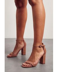 MissPap - Strappy Mid Block High Heeled Sandal - Lyst
