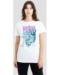 Marvel - Fantastic Four Lineart Heroic First Family T-Shirt - Lyst