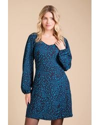 Dorothy Perkins - Animal Sweetheart Neck Jersey Mini Dress - Lyst