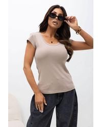 Love Lace - Minimal Cotton Short Sleeve Plain T-Shirt - Lyst